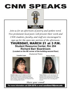 CNM speaks March flyer